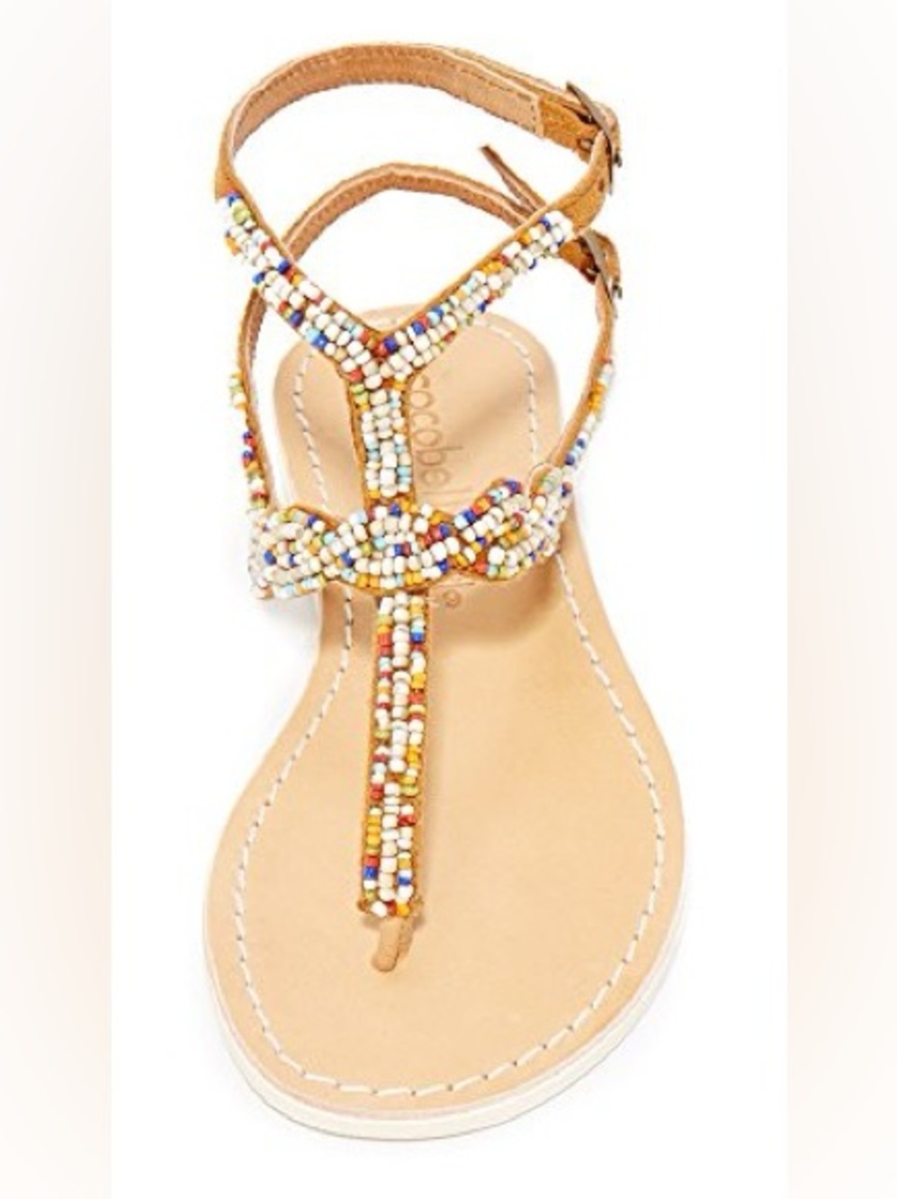 Cocobelle Nevis Multi Color Beaded Thong Sandals Size 10